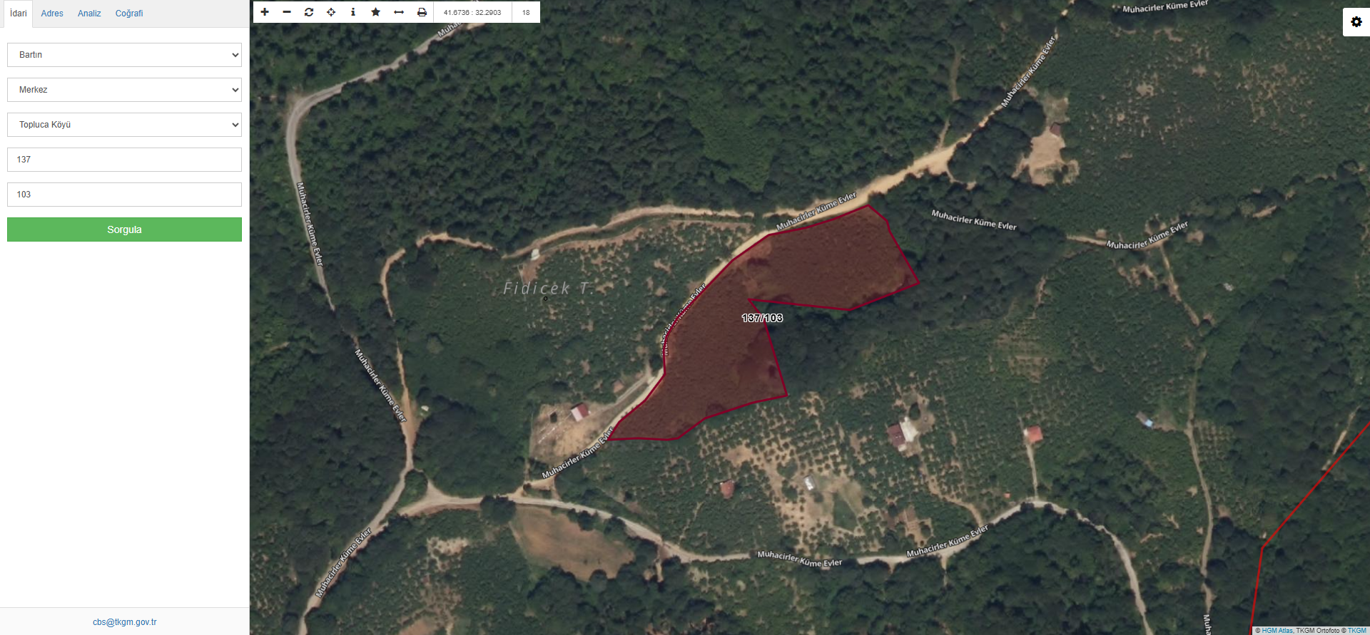 BARTIN MERKEZ TOPLUCA KÖYÜNDE 10800M² HOBİ BAHÇESİ